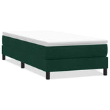Giroletto a Molle senza Materasso Verde Scuro 90x210 cm Velluto