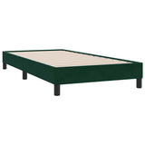 Giroletto a Molle senza Materasso Verde Scuro 90x210 cm Velluto