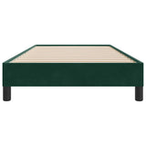 Giroletto a Molle senza Materasso Verde Scuro 90x210 cm Velluto