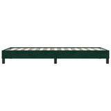 Giroletto a Molle senza Materasso Verde Scuro 90x210 cm Velluto