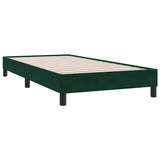 Giroletto a Molle senza Materasso Verde Scuro 90x210 cm Velluto