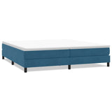 Letto a Molle senza Materasso Blu Scuro 200x210 cm in Velluto