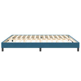 Letto a Molle senza Materasso Blu Scuro 200x210 cm in Velluto