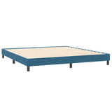 Letto a Molle senza Materasso Blu Scuro 200x210 cm in Velluto