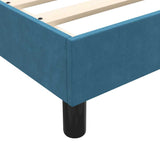 Letto a Molle senza Materasso Blu Scuro 200x210 cm in Velluto