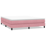 Letto a Molle senza Materasso Rosa 180x220 cm in Velluto