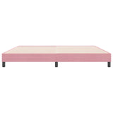 Letto a Molle senza Materasso Rosa 180x220 cm in Velluto