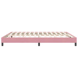 Letto a Molle senza Materasso Rosa 180x220 cm in Velluto