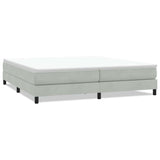 Letto a Molle senza Materasso Grigio Chiaro 200x220cm Velluto
