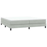 Letto a Molle senza Materasso Grigio Chiaro 200x220cm Velluto
