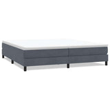 Letto a Molle senza Materasso Grigio Scuro 200x220 cm Velluto