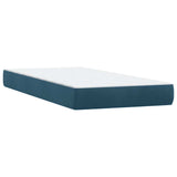 Giroletto a Molle con Materasso Blu Scuro 80x210 cm Velluto