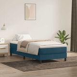 Giroletto a Molle con Materasso Blu Scuro 80x210 cm Velluto