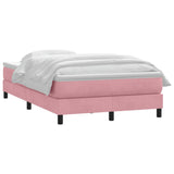 Giroletto a Molle con Materasso Rosa 120x220 cm in Velluto