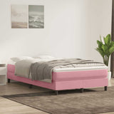 Giroletto a Molle con Materasso Rosa 120x220 cm in Velluto