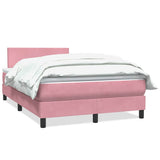 Giroletto a Molle con Materasso Rosa 120x220 cm in Velluto