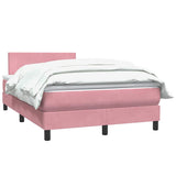 Giroletto a Molle con Materasso Rosa 120x220 cm in Velluto