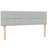 Giroletto a Molle con Materasso Grigio Chiaro 160x210cm Velluto