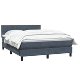 Giroletto a Molle con Materasso Grigio Scuro 160x210 cm Velluto