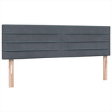 Giroletto a Molle con Materasso Grigio Scuro 160x210 cm Velluto