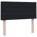 Giroletto a Molle con Materasso Nero 80x220 cm Velluto