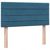 Giroletto a Molle con Materasso Blu Scuro 80x220 cm Velluto