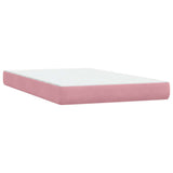 Giroletto a Molle con Materasso Rosa 120x220 cm in Velluto