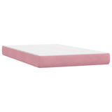 Giroletto a Molle con Materasso Rosa 120x220 cm in Velluto