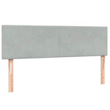 Letto a Molle con Materasso e LED Grigio Chiaro 160x210cm Velluto