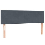 Letto a Molle con Materasso e LED Grigio Scuro 140x220 cm Velluto