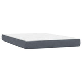 Letto a Molle con Materasso e LED Grigio Scuro 140x220 cm Velluto