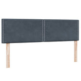 Letto a Molle con Materasso e LED Grigio Scuro 160x210 cm Velluto