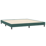 Letto a Molle con Materasso e LED Verde Scuro 180x220 cm Velluto