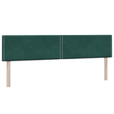Letto a Molle con Materasso e LED Verde Scuro 180x220 cm Velluto