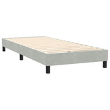 Letto a Molle con Materasso e LED Grigio Chiaro 80x220 cm Velluto