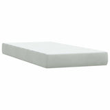 Letto a Molle con Materasso e LED Grigio Chiaro 80x220 cm Velluto