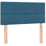 Letto a Molle con Materasso e LED Blu Scuro 80x220 cm Velluto