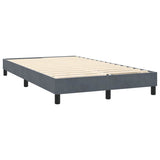 Letto a Molle con Materasso e LED Grigio Scuro 120x220 cm Velluto