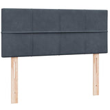 Letto a Molle con Materasso e LED Grigio Scuro 120x220 cm Velluto
