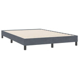 Letto a Molle con Materasso e LED Grigio Scuro 140x220 cm Velluto