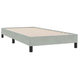 Letto a Molle con Materasso e LED Grigio Chiaro 100x210cm Velluto
