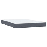 Letto a Molle con Materasso e LED Grigio Scuro 160x210 cm Velluto