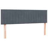 Letto a Molle con Materasso e LED Grigio Scuro 160x210 cm Velluto