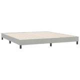 Letto a Molle con Materasso e LED Grigio Chiaro 180x210cm Velluto