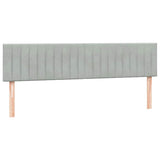 Letto a Molle con Materasso e LED Grigio Chiaro 180x210cm Velluto