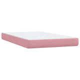 Letto a Molle con Materasso e LED Rosa 120x220 cm in Velluto