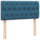 Letto a Molle con Materasso e LED Blu Scuro 90x210 cm Velluto