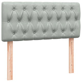 Letto a Molle con Materasso e LED Grigio Chiaro 100x210cm Velluto