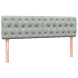 Letto a Molle con Materasso e LED Grigio Chiaro 160x210cm Velluto