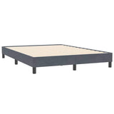 Letto a Molle con Materasso e LED Grigio Scuro 160x210 cm Velluto